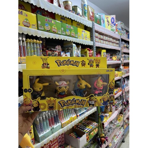 4 lü Pikachu üst kalite 