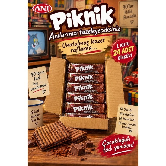 24 adet Kakaolu Piknik bisküvi 24 adet Kakaolu Piknik bisküvi